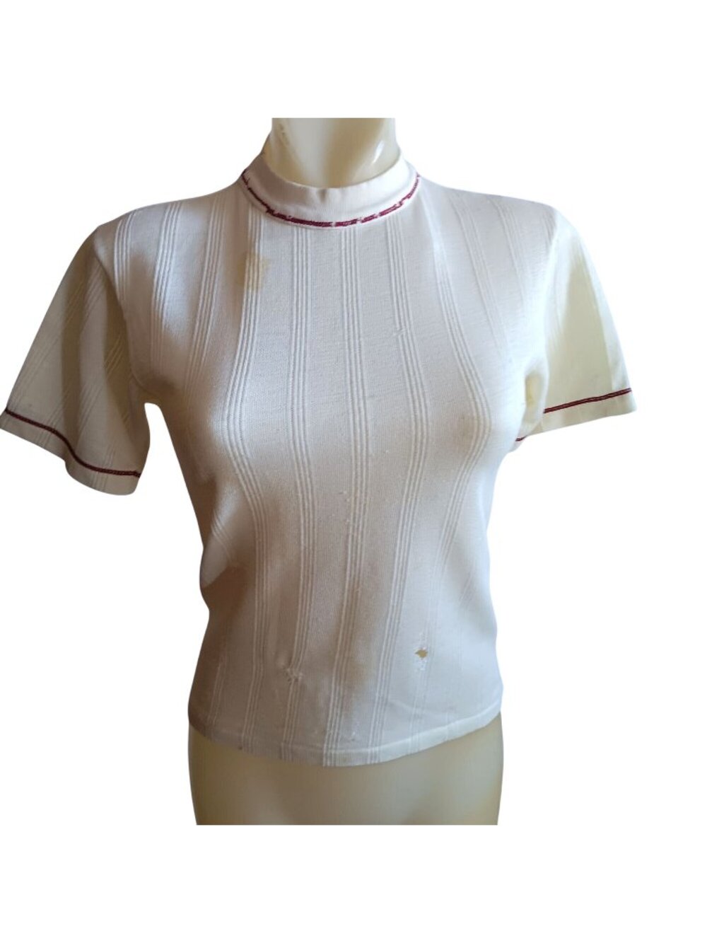 Vintage Single Stitch T-shirt Women's Small JC Penney Ribbed Distress 1970's